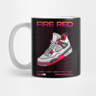 AJ 4 Retro Fire Red Sneaker Mug